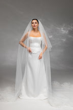 Ivory Royal Cathedral Two-Tier Bridal Veil with Flowers