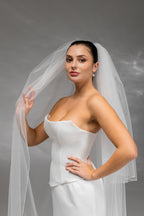 Ivory Royal Cathedral Two-Tier Bridal Veil with Flowers