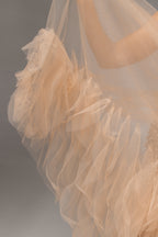 Cappuccino Royal Cathedral Bridal Veil in Italian Tulle