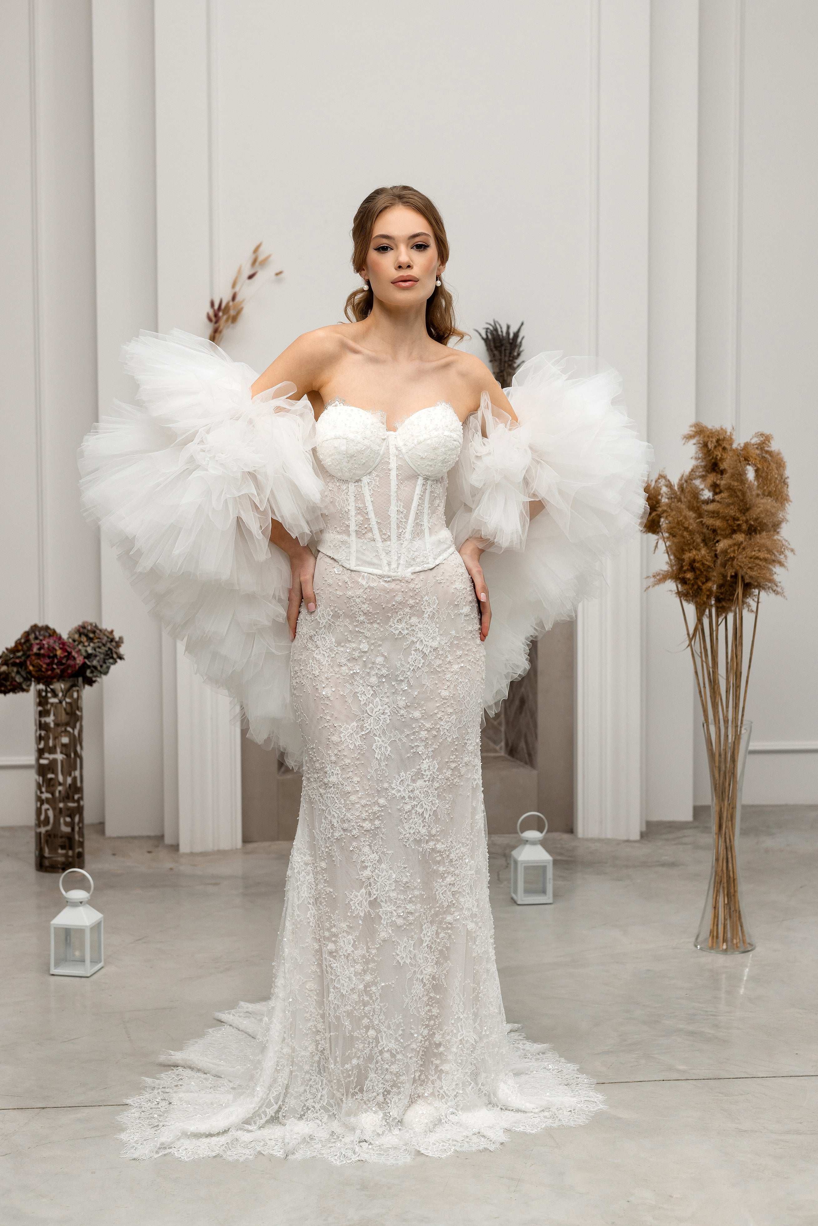 Milky Heart Bridal Cape