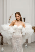 Milky Heart Bridal Cape