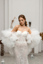 Milky Heart Bridal Cape
