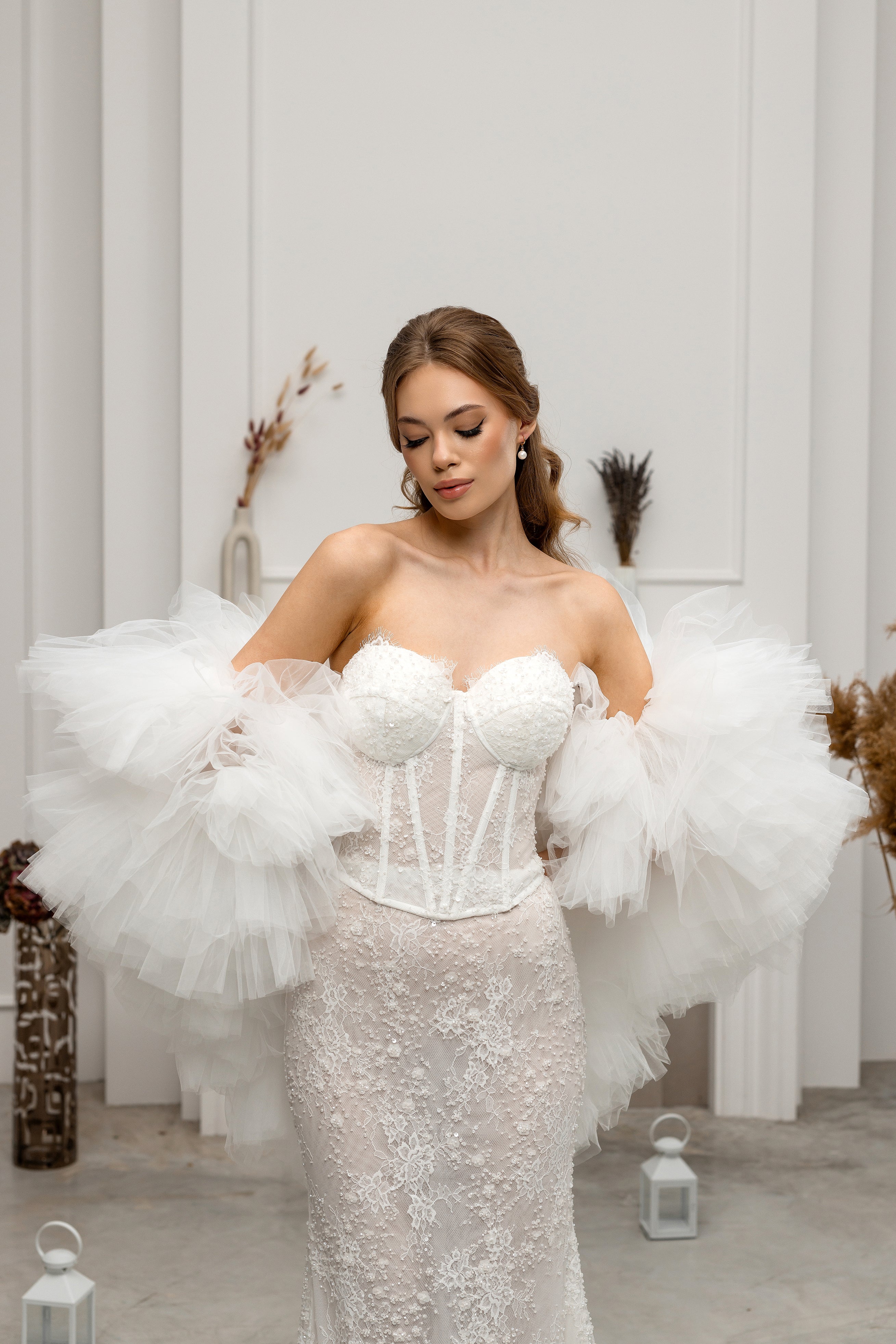 Milky Heart Bridal Cape