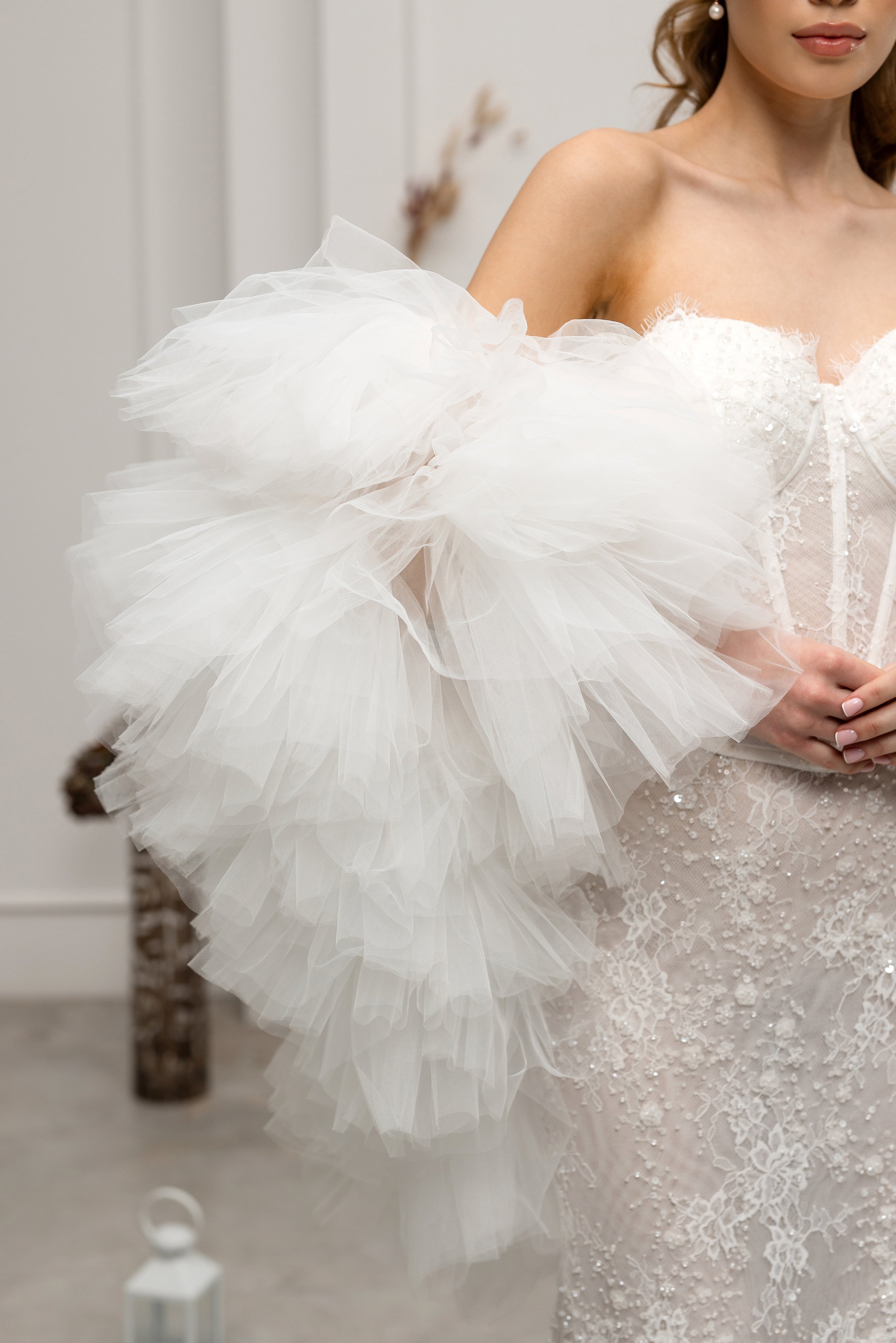 Milky Heart Bridal Cape
