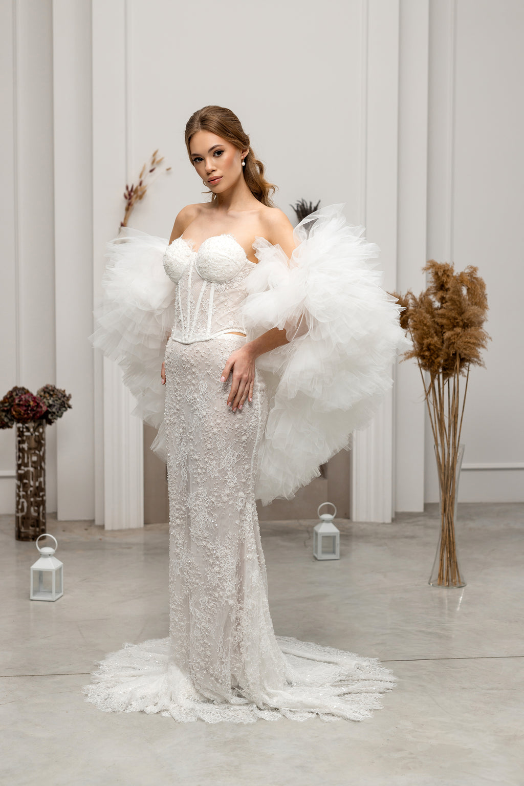 Milky Heart Bridal Cape