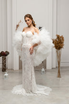 Milky Heart Bridal Cape