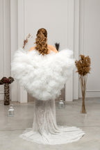 Milky Heart Bridal Cape