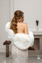 Milky Off-Shoulder Bridal Wrap