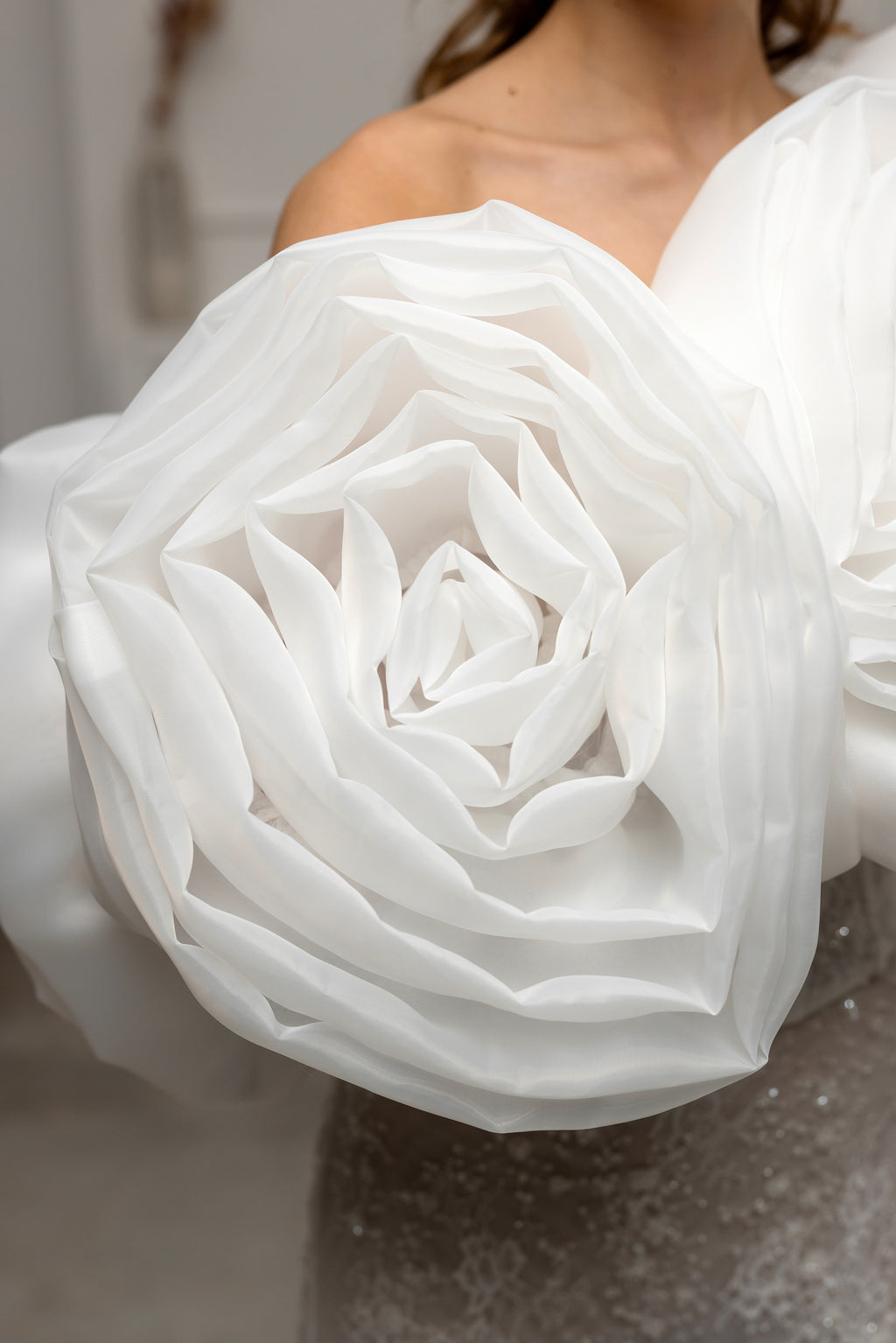 Milky Off-Shoulder Bridal Wrap