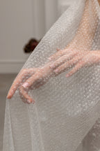 Chapel-Length Bridal Cape Veil with Hood