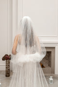 Royal Cathedral Bridal Veil with Pearl Embroidery