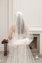 Royal Cathedral Bridal Veil with Pearl Embroidery