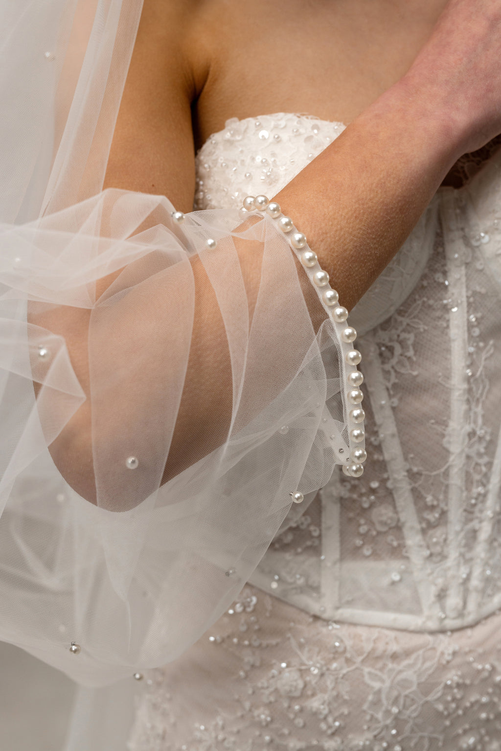 Royal Cathedral Bridal Veil with Pearl Embroidery