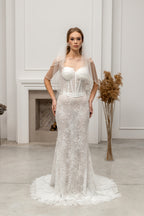 Waltz-Length Four-Tier Bridal Veil with Pearls