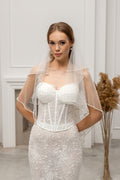 Waltz-Length Four-Tier Bridal Veil with Pearls