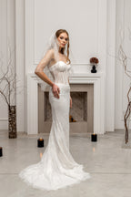 Elegant Net Veil with Sequin Embellishments