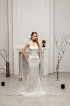 Elegant Net Veil with Sequin Embellishments