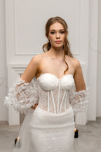 Ivory Floor-Length Bridal Cape