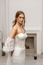 Ivory Floor-Length Bridal Cape