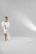 Ivory Royal Cathedral Bridal Cape with Oversized Bow