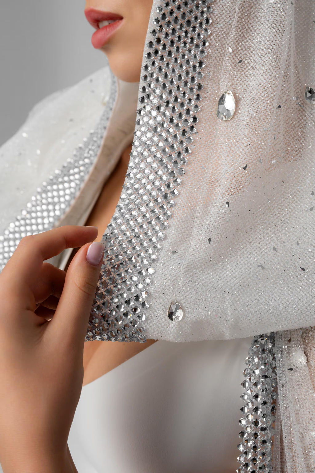 Cathedral Glitter Bridal Veil with Swarovski Crystal Rhinestones