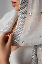Cathedral Glitter Bridal Veil with Swarovski Crystal Rhinestones