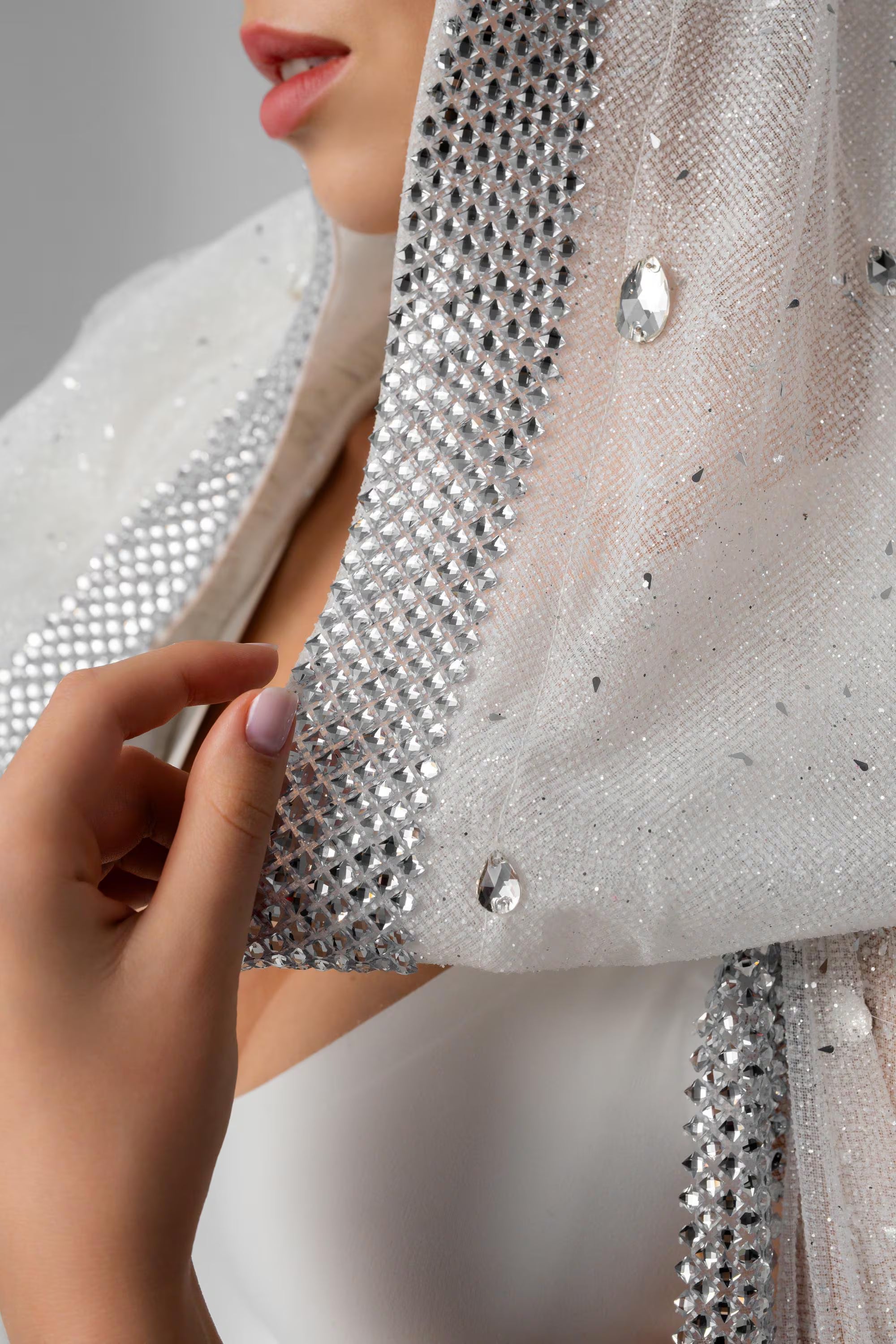 Cathedral Glitter Bridal Veil with Swarovski Crystal Rhinestones