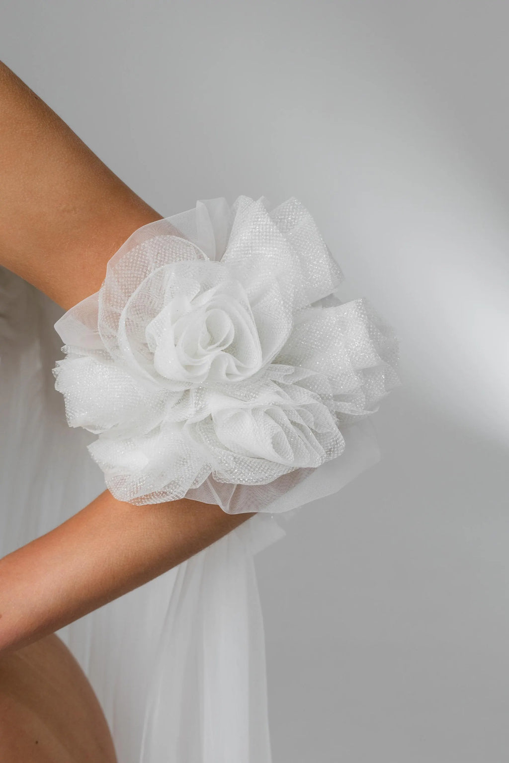 Cathedral Bridal Cape with Flowers and Spray Effect