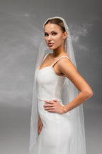 Cathedral Bridal Veil with Pearls
