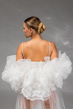 Cappuccino Chapel-Length Bridal Veil in Italian Tulle