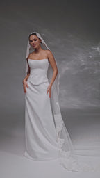 Cathedral Bridal Veil with Embroidered Lace