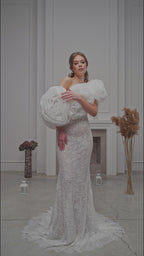 Milky Off-Shoulder Bridal Wrap