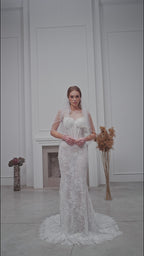 Waltz-Length Four-Tier Bridal Veil with Pearls