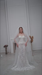 Chapel-Length Two-Tier Ivory Bridal Veil